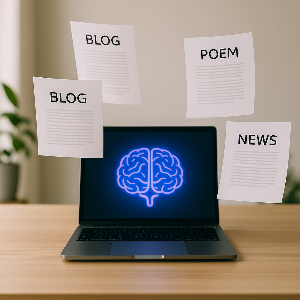 What topics can AI write about?
