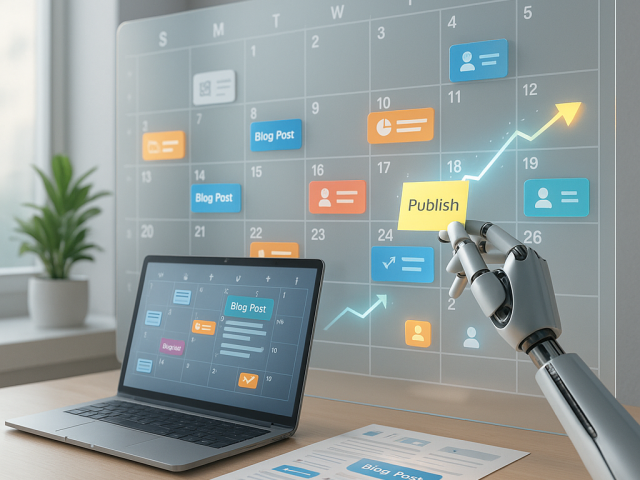 How do I set up an automated content calendar?