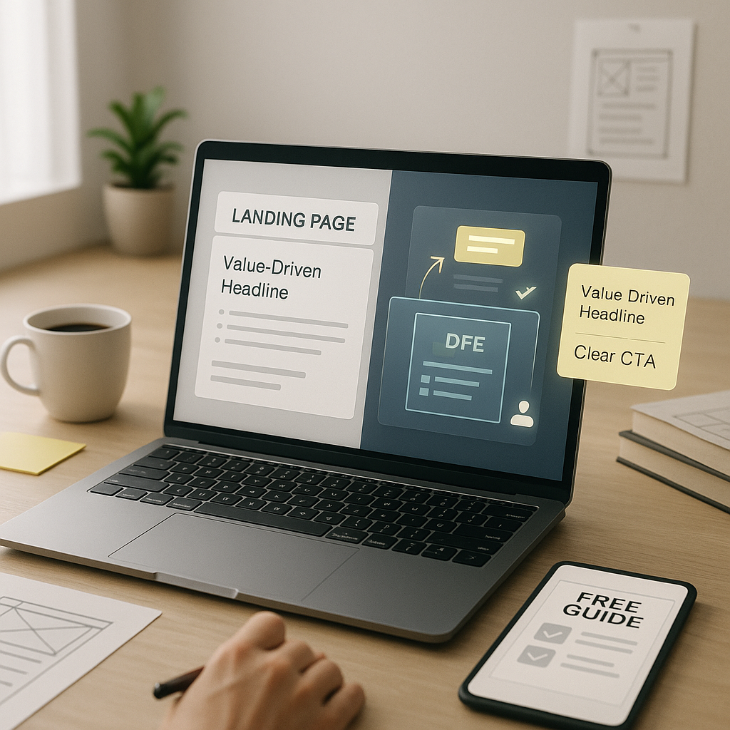 How do I write landing page copy for lead magnets?
