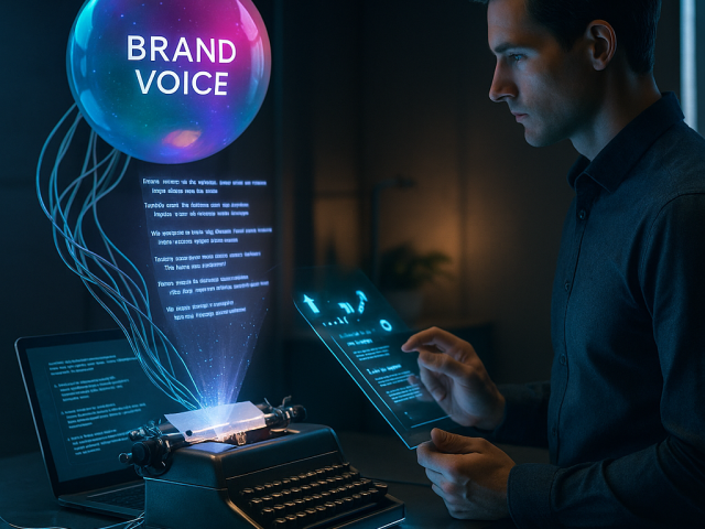 How do I train AI to write in my brand voice?
