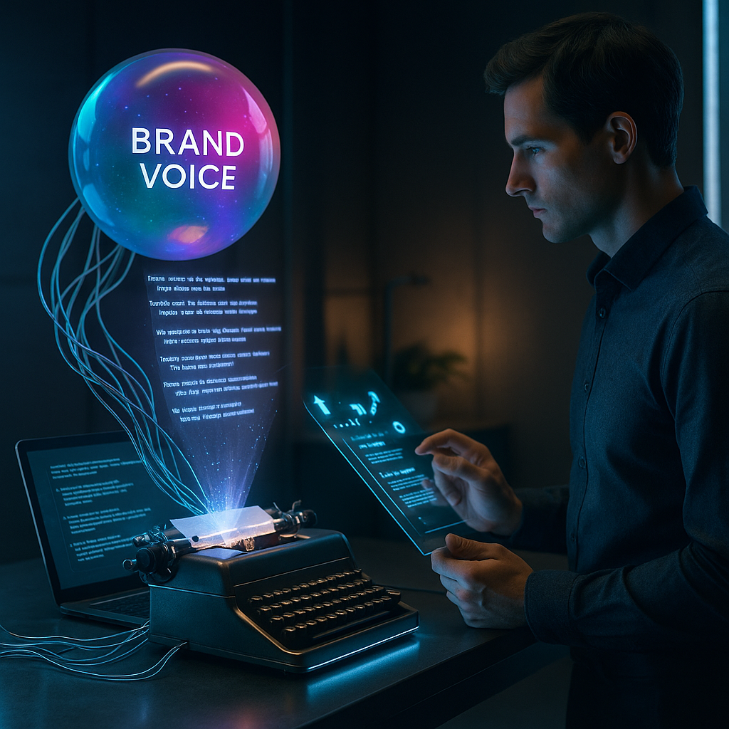 How do I train AI to write in my brand voice?