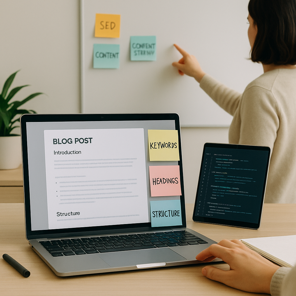How do I structure blog content for SEO?